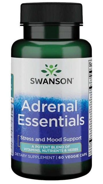 Swanson Adrenal Essentials - 60 vcaps | High-Quality Health and Wellbeing | MySupplementShop.co.uk