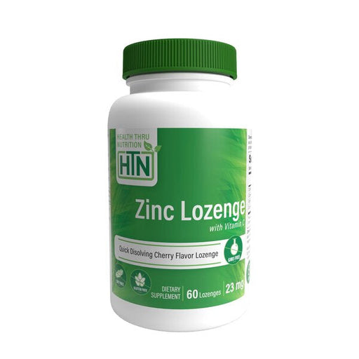 Health Thru Nutrition Zinc Lozenge with Vitamin C, Cherry - 60 lozenges | High-Quality Sports Supplements | MySupplementShop.co.uk