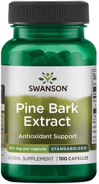 Swanson Pine Bark Extract, 50mg - 100 caps | High-Quality Health and Wellbeing | MySupplementShop.co.uk