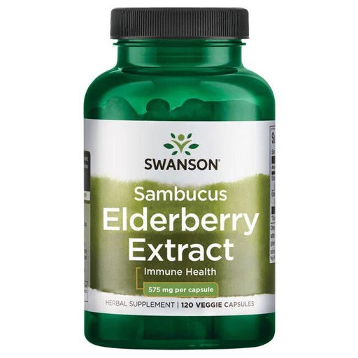 Swanson Sambucus Elderberry Extract - 120 vcaps | High-Quality Sports Supplements | MySupplementShop.co.uk