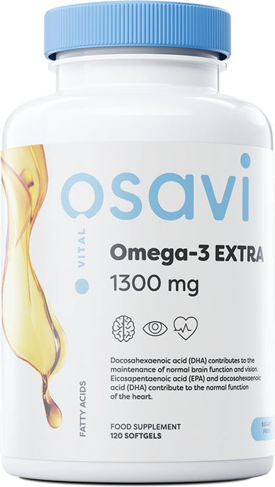 Osavi Omega-3 Extra, 1300mg (Lemon) - 120 softgels (EAN 5904139920367) - Omega-3 at MySupplementShop by Osavi