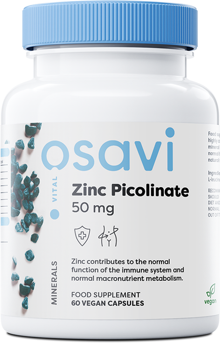 Osavi Zinc Picolinate, 50mg - 60 vegan caps - Zinc at MySupplementShop by Osavi