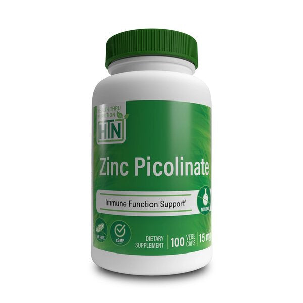 Health Thru Nutrition Zinc Picolinate, 15mg - 100 vcaps | High-Quality Sports Supplements | MySupplementShop.co.uk