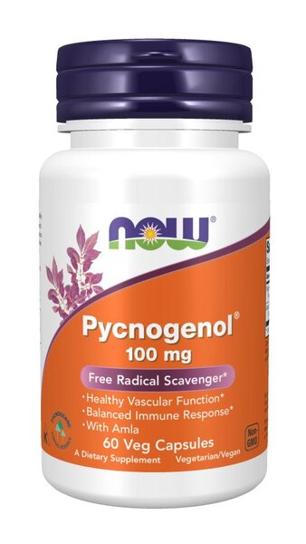 NOW Foods Pycnogenol, 100mg - 60 vcaps | High-Quality Health and Wellbeing | MySupplementShop.co.uk