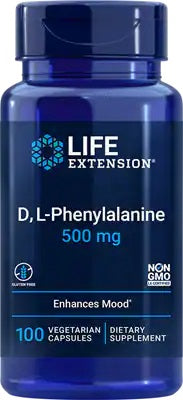 Life Extension D L-Phenylalanine, 500mg - 100 vcaps | High-Quality Amino Acids and BCAAs | MySupplementShop.co.uk