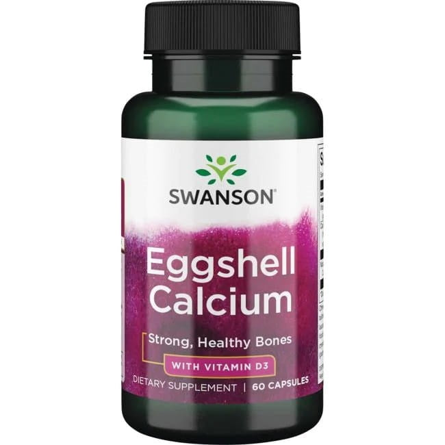 Swanson Eggshell Calcium with Vitamin D-3 - 60 caps - Vitamins & Minerals at MySupplementShop by Swanson