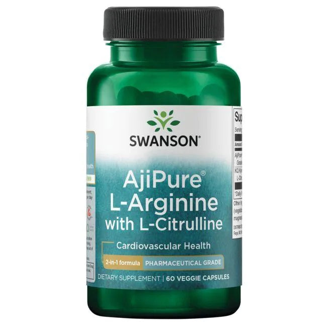 Swanson AjiPure L-Arginine with L-Citrulline - 60 vcaps - Amino Acids and BCAAs at MySupplementShop by Swanson