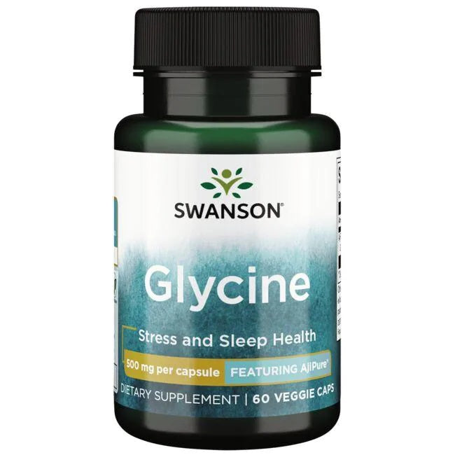 Swanson Glycine, 500mg - 60 vcaps | High-Quality Amino Acids and BCAAs | MySupplementShop.co.uk