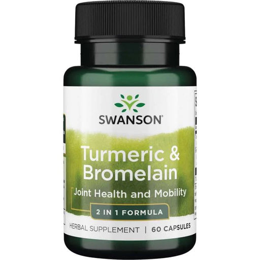 Swanson Turmeric & Bromelain - 60 caps | High-Quality Health and Wellbeing | MySupplementShop.co.uk