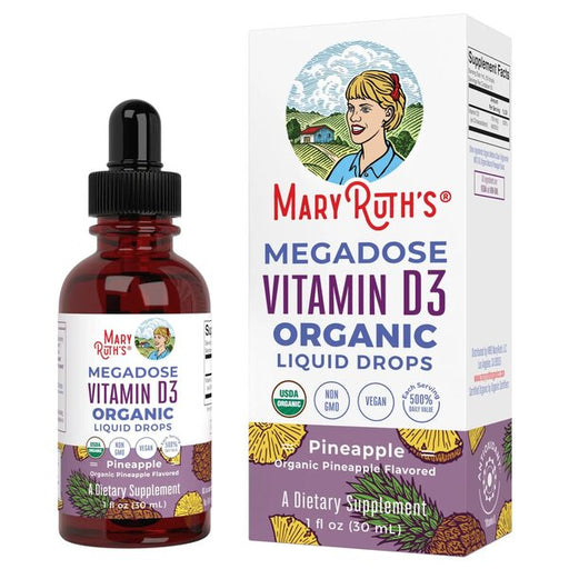 MaryRuth Organics Organic Megadose Vitamin D3 Liquid Drops, Pineapple - 30 ml. | High-Quality Sports Supplements | MySupplementShop.co.uk