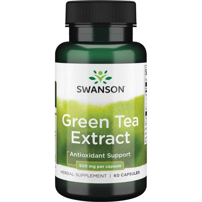 Swanson Green Tea Extract, 500mg - 60 caps - Health and Wellbeing at MySupplementShop by Swanson