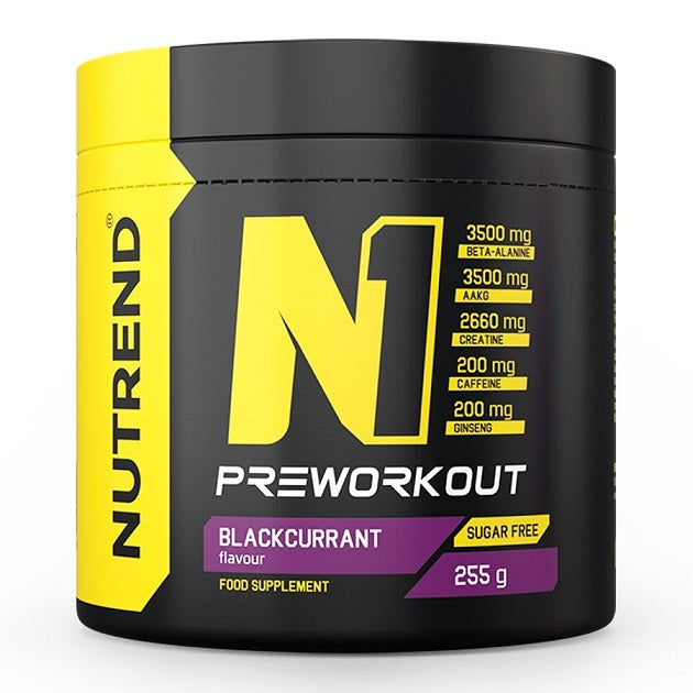 Nutrend N1 PreWorkout Blackcurrant  255g - Pre & Post Workout at MySupplementShop by Nutrend