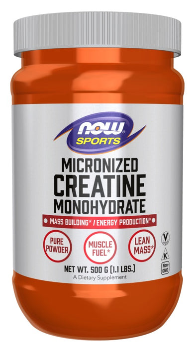 NOW Foods Micronized Creatine Monohydrate 500g - Creatine Powder at MySupplementShop by NOW Foods